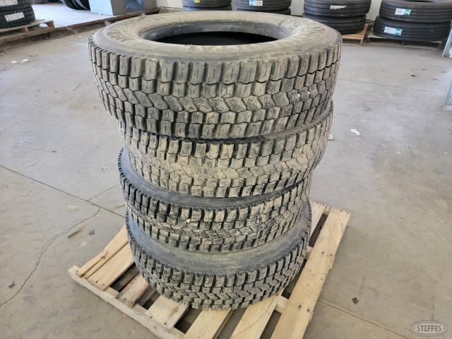 (4) 245/70R19.5 tires